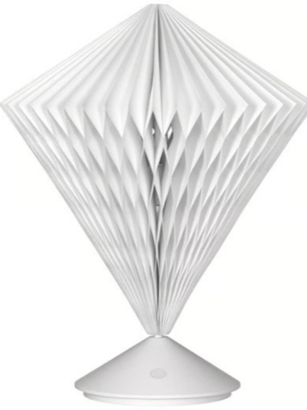 IKEA STRÅLA Pleated Diamond-Shaped LED Table Lamp, White, Article 106.066.40